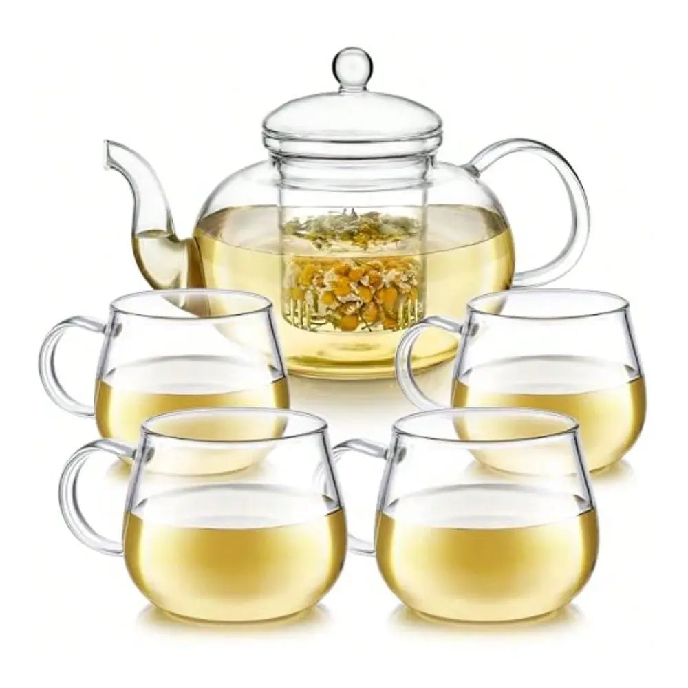 Glass Teapot & Cup Set