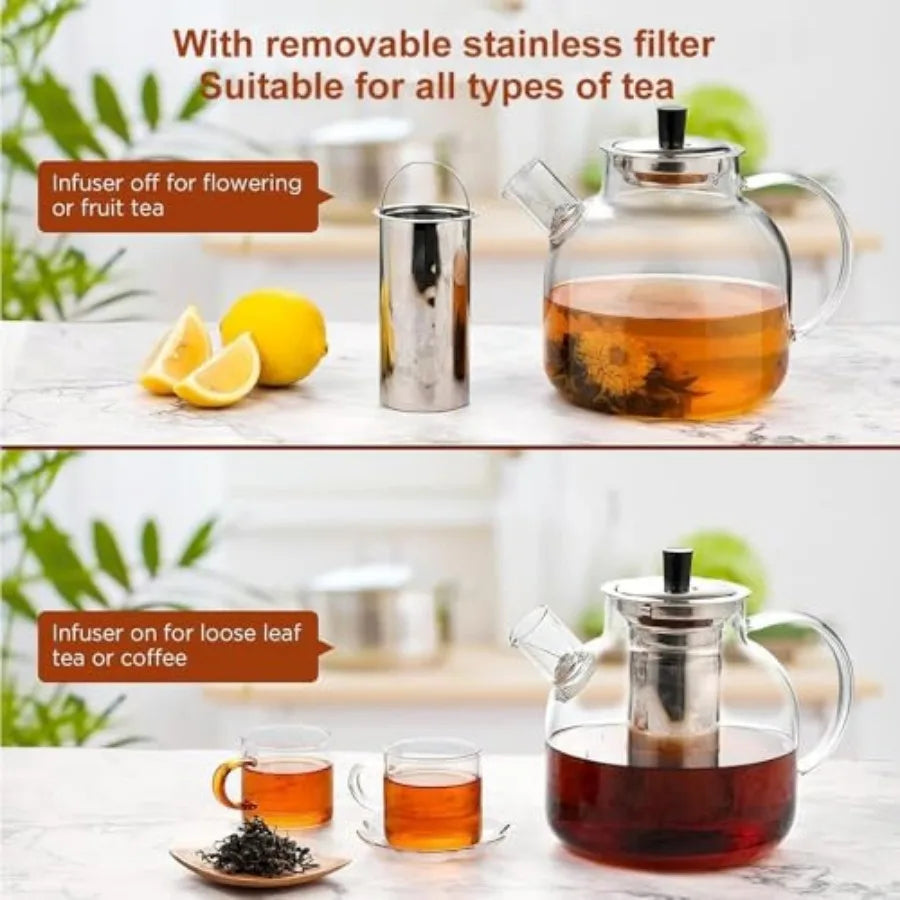 50oz Glass Teapot with Infuser