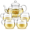 Glass Teapot & Cup Set