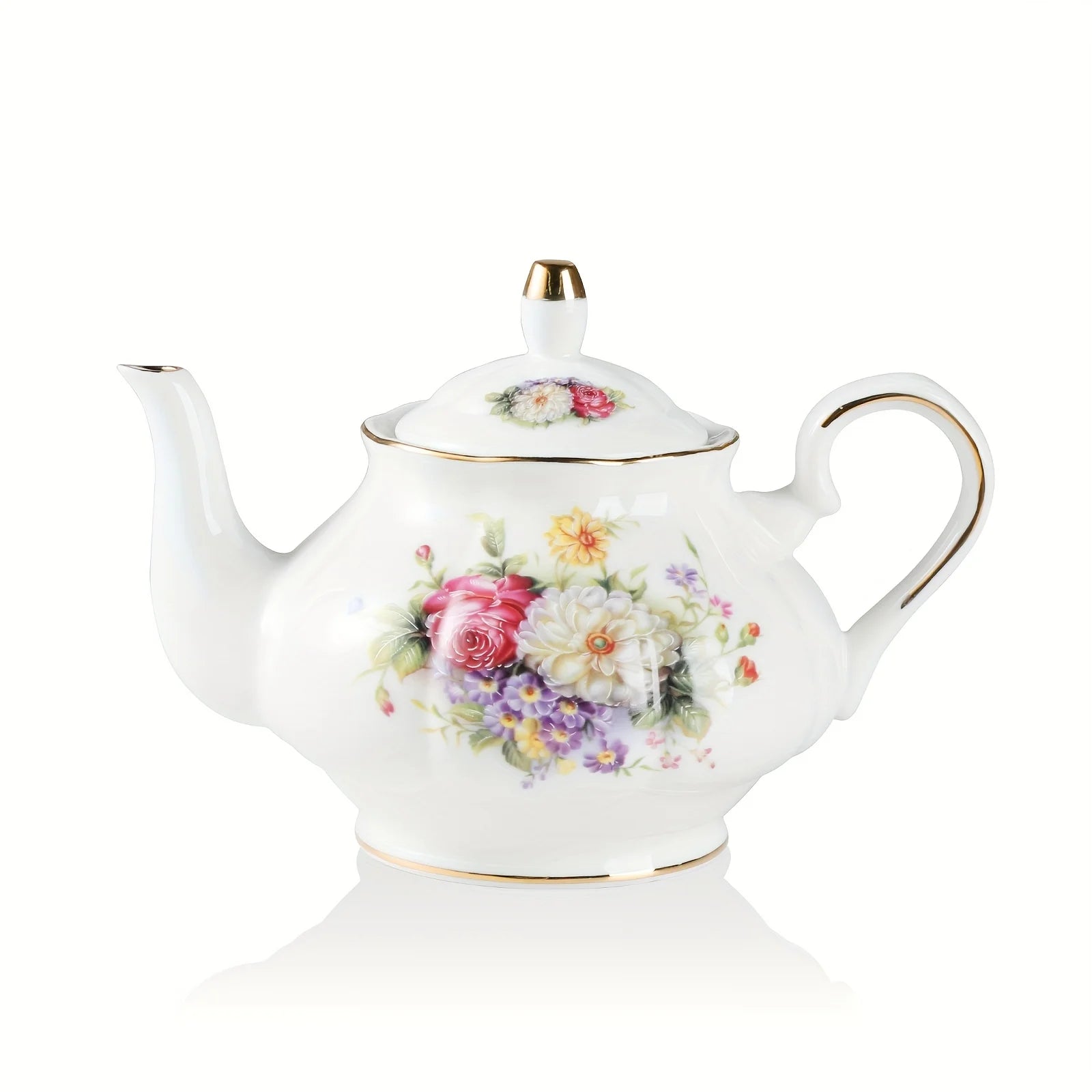 Floral Ceramic Teapot with Infuser