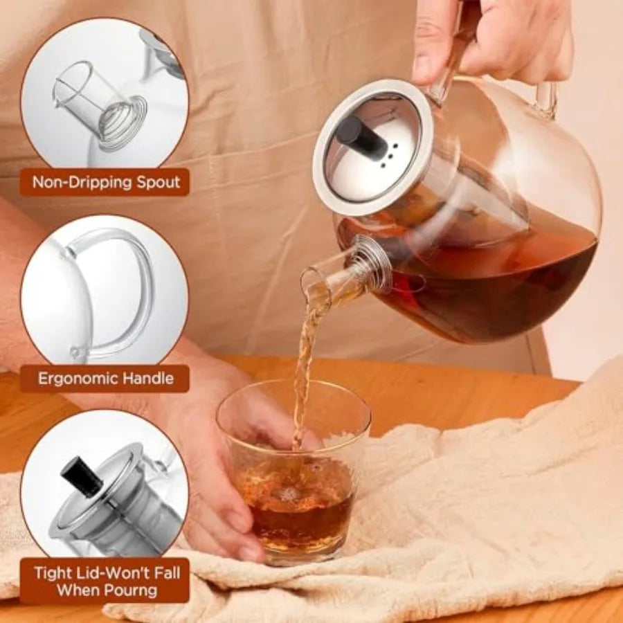 50oz Glass Teapot with Infuser