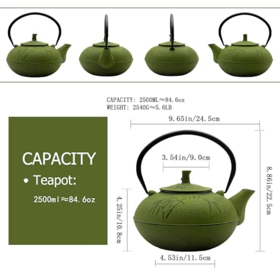 Large Cast Iron Teapot 2500ML