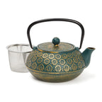 Sage Green Cast Iron Teapot