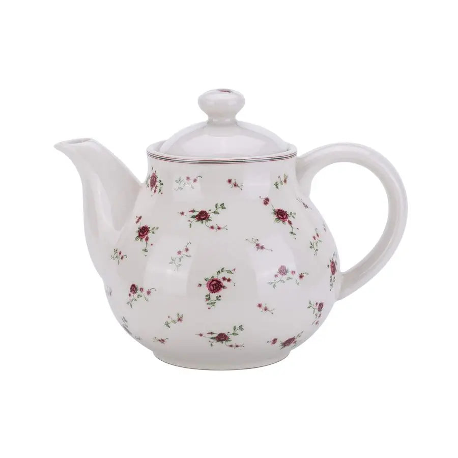 Vintage Rose Ceramic Teapot