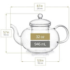 Glass Teapot & Cup Set