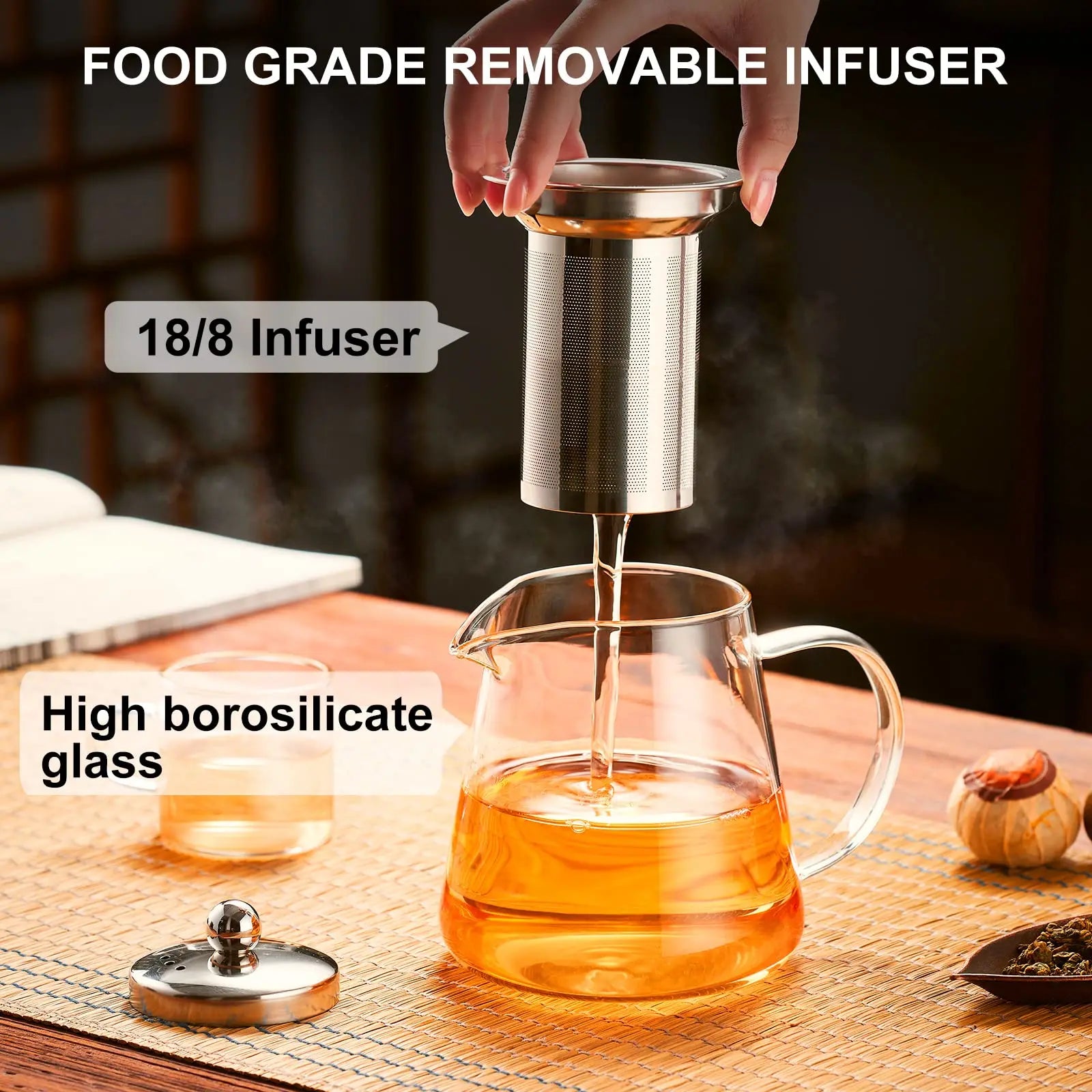 Glass Teapot with Removable Infuser