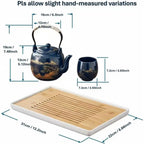 Japanese Blue Porcelain Tea Set